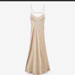 Zara satin effect cut out dress size Medium